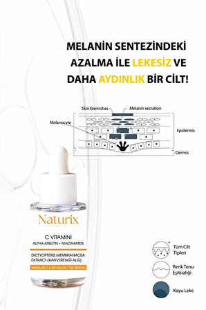 Aydınlatıcı & Beyazlatıcı Yüz Serumu (C Vitamini Yüz Serumu )  30 ml