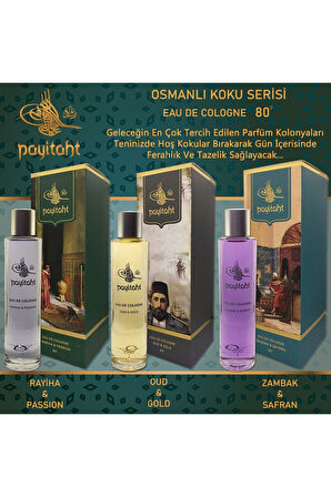 Osmanlı Koku Serisi Limon & Zencefil & Nane Eau De Cologne Kalıcı Parfümlü Kolonya Cam Şişe 200 Ml