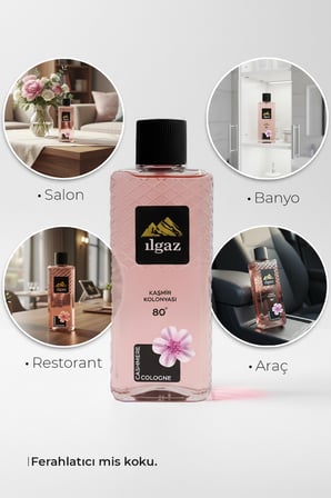 Ilgaz Kaşmir Kolonyası 4'lü Set 80 Derece 400 ml | Elegance Series