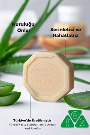 Aloe Vera Özlü Taş Sabun Nemlendirici ve Gözenek Destekleyici Bakım - 125 gr