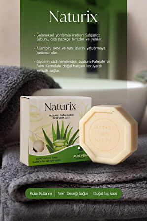 Aloe Vera Özlü Taş Sabun 3'lü Eko Paket Nemlendirici ve Gözenek Destekleyici Bakım - 3X125 gr
