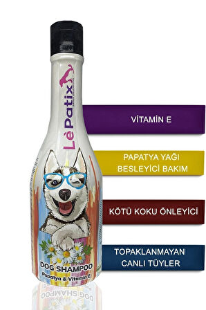 Köpek Şampuanı Koku Giderici Papatya Özlü Pet Şampuan 400 ml + 2 Adet At Kestanesi Balsamı 500 ml