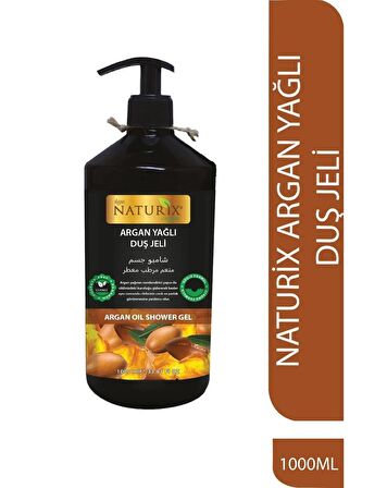 Organik Argan Yağlı Duş Jeli 1000 Ml Paraben Fosfat Içerimez Büyük Boy Nemlendirici Duş Jeli