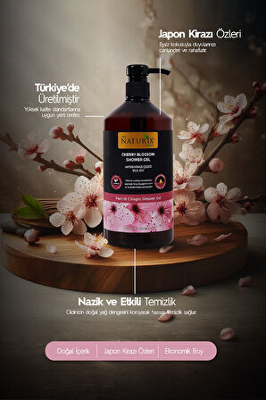Bergamot Yasemin & Japon Kiraz Çiçeği Duş Jeli 2'li Set Nemlendirici ve Ferahlatıcı Bakım - 2x1000ml