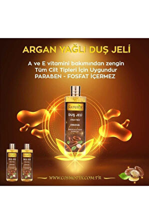 Argan Yağlı Duş Jeli 2'li 400 Ml Kadifemsi Dokunuş Nemlendirici Duş Jeli