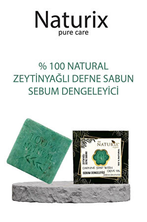 Zeytinyağlı Defne Sabunu Nemlendirici Sebum Dengeleyici Kaşıntıya Karşı 125 Gr