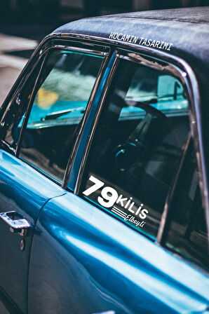 Kilis 79 Plaka Kodlu Beyaz Araç Sticker Elbeyli İlçe Yazılı Özel Tasarım 40x8 cm  Şehir ve İlçe Temalı Kaliteli Sticker