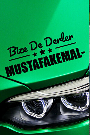 Bursa Mustafakemalpaşa Siyah Araç Sticker  40x15 cm Bize De Derler  Mustafakemalpaşalı Özel Tasarım Oto Sticker