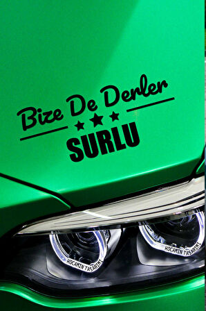 Diyarbakır Sur Siyah Araç Sticker  40x15 cm Bize De Derler  Surlu Özel Tasarım Oto Sticker