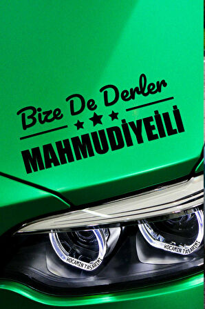 Eskişehir Mahmudiye Siyah Araç Sticker  40x15 cm Bize De Derler  Mahmudiyeili Özel Tasarım Oto Sticker