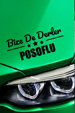 Ardahan Posof Siyah Araç Sticker  40x15 cm Bize De Derler  Posoflu Özel Tasarım Oto Sticker