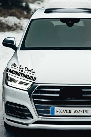Iğdır Karakoyunlu Siyah Araç Sticker  40x15 cm Bize De Derler  Karakoyunlulu Özel Tasarım Oto Sticker