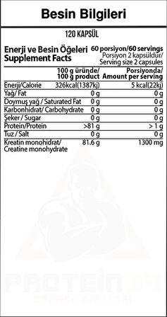 Mikronize Kreatin 120 gr