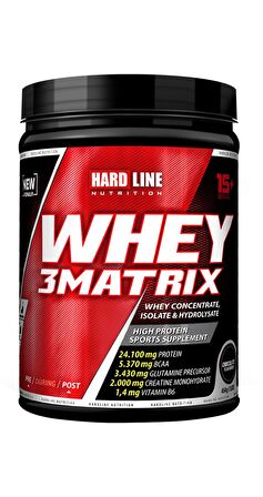 Hardline Nutrition Whey Protein Tozu 3 Matrix 454g Çikolatalı