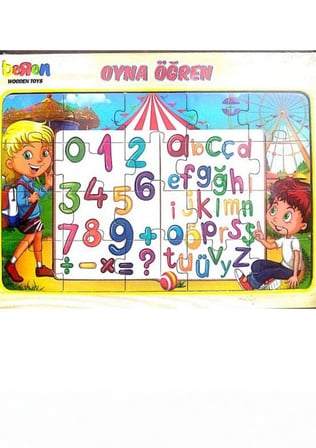 Eğitici Ahşap Puzzle SETİ - 4 Farklı Puzzle'dan oluşan 20 Parçalı  - Oyna Öğren