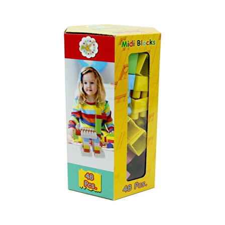 Özka Toys 48 Parça Karton Kutuda Midi Blok Eğitici Oyun Seti