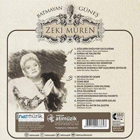 Zeki Müren - Batmayan Güneş   (Plak)  