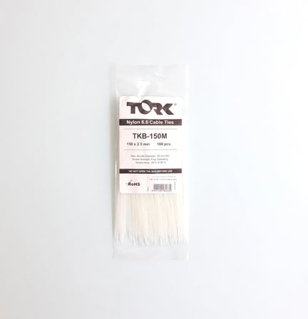 Tork Beyaz Kablo Bağlantısı 2.5 mm x 15 cm (100 Adet)