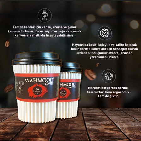 Mahmood Coffee 3'ü 1 Arada Hazır Kahve Bardak 18 G X 6 Adet