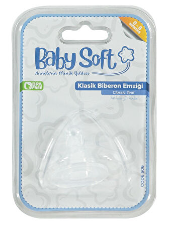 Baby Soft Klasik Biberon Emziği No:1 Şeffaf