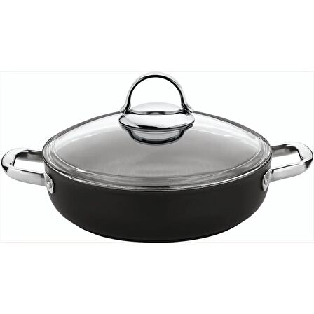 Saflon 28 cm Titanyum Basık Tencere