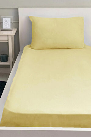 Lastiksiz Dokuma Düz Renk 160x240 Çarşaf ve Yastık Kılıfı