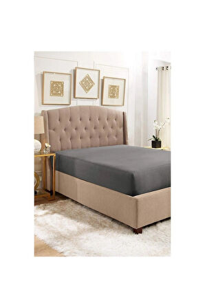 Battal ve Büyük Yataklar için Lastiksiz Düz Renk Çarşaf 240x260 Cm