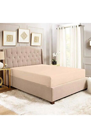 Battal ve Büyük Yataklar için Lastiksiz Düz Renk Çarşaf 240x260 Cm