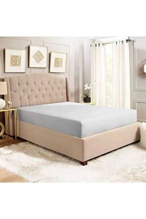 Battal ve Büyük Yataklar için Lastiksiz Düz Renk Çarşaf 240x260 Cm
