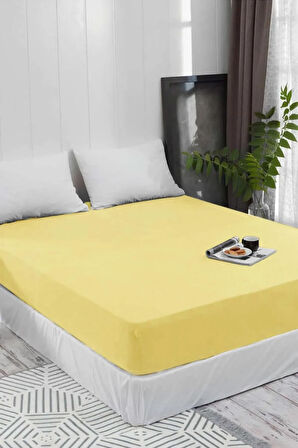 Battal ve Büyük Yataklar için Lastiksiz Düz Renk Çarşaf 240x260 Cm