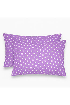 Desenli Pamuklu Yıldız Desen Yastık Kılıfı 2 Adet 50 x 70cm