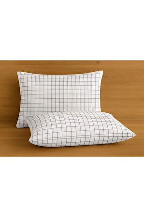 Desenli Pamuklu Yastık Kılıfı 2 Adet 50 x 70cm