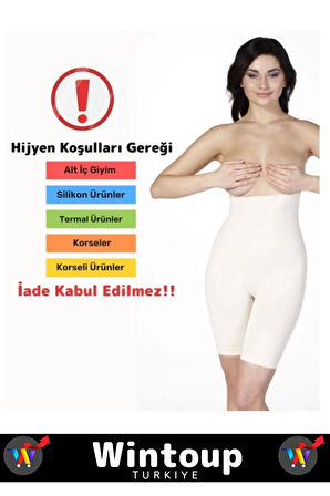 Premium Yüksek Bel Karın Toparlayıcı Kaymaz Sıkılaştırıcı Kadın Slip String Tanga Korse