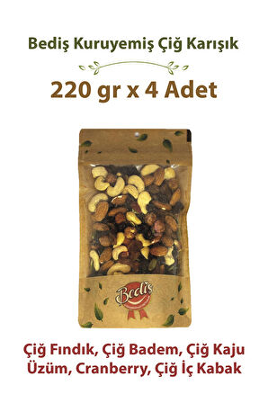 Bediş Natural Kase Çiğ Special Karışık 220 gr x 4 Adet