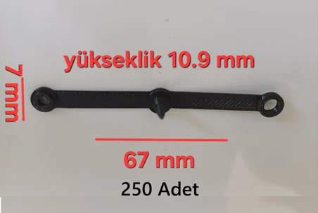 LuLuYeN Siyah 250 Adet Plastik Kilit Klips 67mm Güvenlik Etiket Trim Sabitleyici Askı Paket Kilidi Tek Kullanımlık