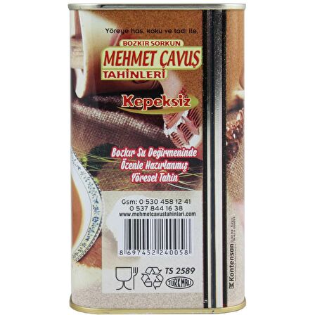 Mehmet Çavuş Kepeksiz Bozkır Tahini Teneke Kutu 2 Kg (Net 1800 gr)