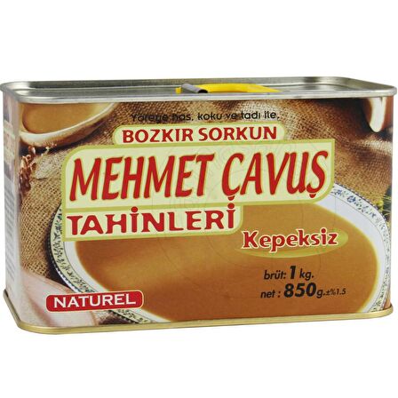 Mehmet Çavuş Kepeksiz Bozkır Tahini Teneke Kutu 1 Kg