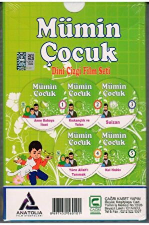 Mümin Çocuk Dini Çizgi Film Seti, 5 Vcd, Çağrı Kasetçilik