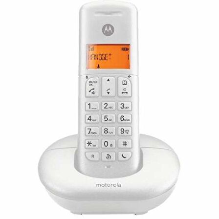 Motorola E201 Dect Handsfree Telsiz Telefon Beyaz