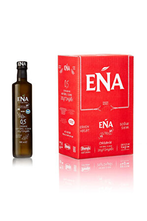 Erken Hasat Soğuk Sıkım Organik Naturel Sızma Zeytinyağı 500 ml 6 lı