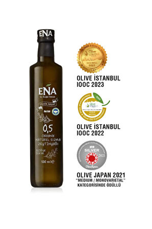 Ena 500 Ml Erken Hasat Soğuk Sıkım Organik Naturel Sızma Zeytinyağı