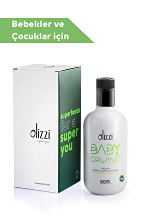 Olizzi Baby Organik Bebek Zeytinyağı Natürel Sızma Soğuk Sıkım Zeytinyağı 500 ML 