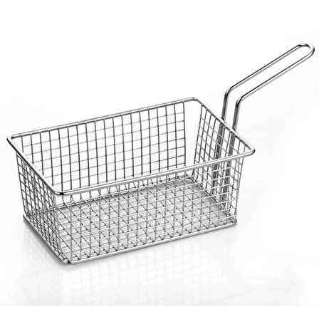 Altınbaşak A 020 02 Paslanmaz Dikdörtgen Derin Sunum Sepeti 20x12x8 cm