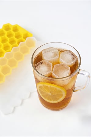 Petek Şekilli Silikon Buzluk 37li Kapaklı Kokteyl Meyve Dondurma Sunum Şekilli Buz Kalıbı Ice Cube