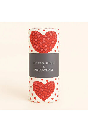 Desenli Kalpli Çift Kişilik Lastikli Battal 180 X 200 Çarşaf ve 2 Adet Yastık Kılıfı