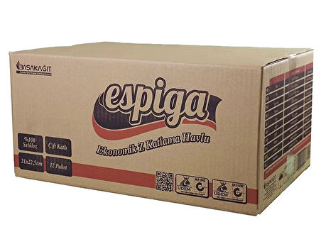 Espiga Z Katlama Havlu 12 Paket