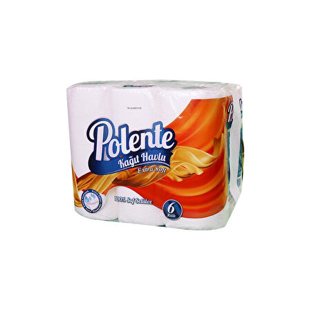 Polente Extra Soft Çift Katlı 6 lı Ev Tipi Klasik Rulo Kâğıt Havlu