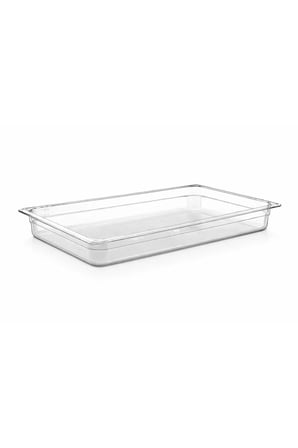 1/1 GN Şeffaf Polikarbon Gastronom Küvet 53x32 cm 10 Cm Derinlik
