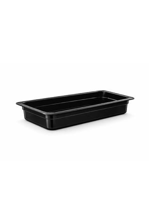 1/1 GN Siyah Polikarbon Gastronom Küvet 53x32 cm 6.5 Cm Derinlik