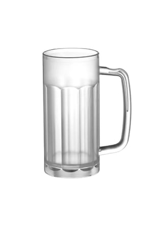 6 Adet Kırılmaz Çizilmez Yıkanabilir PC Buzlu Arjantin Ayran ve Bira Bardağı 560 ml